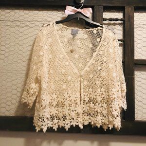 Rabbit Rabbit Rabbit Cream Floral Top